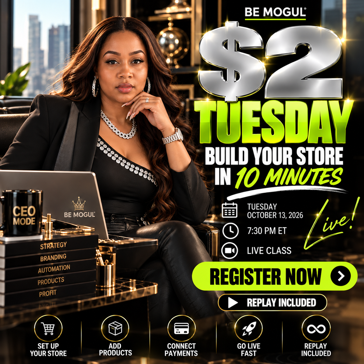 $2 Tuesday — Build Your Store in 10 Minutes | Live Class + Replay